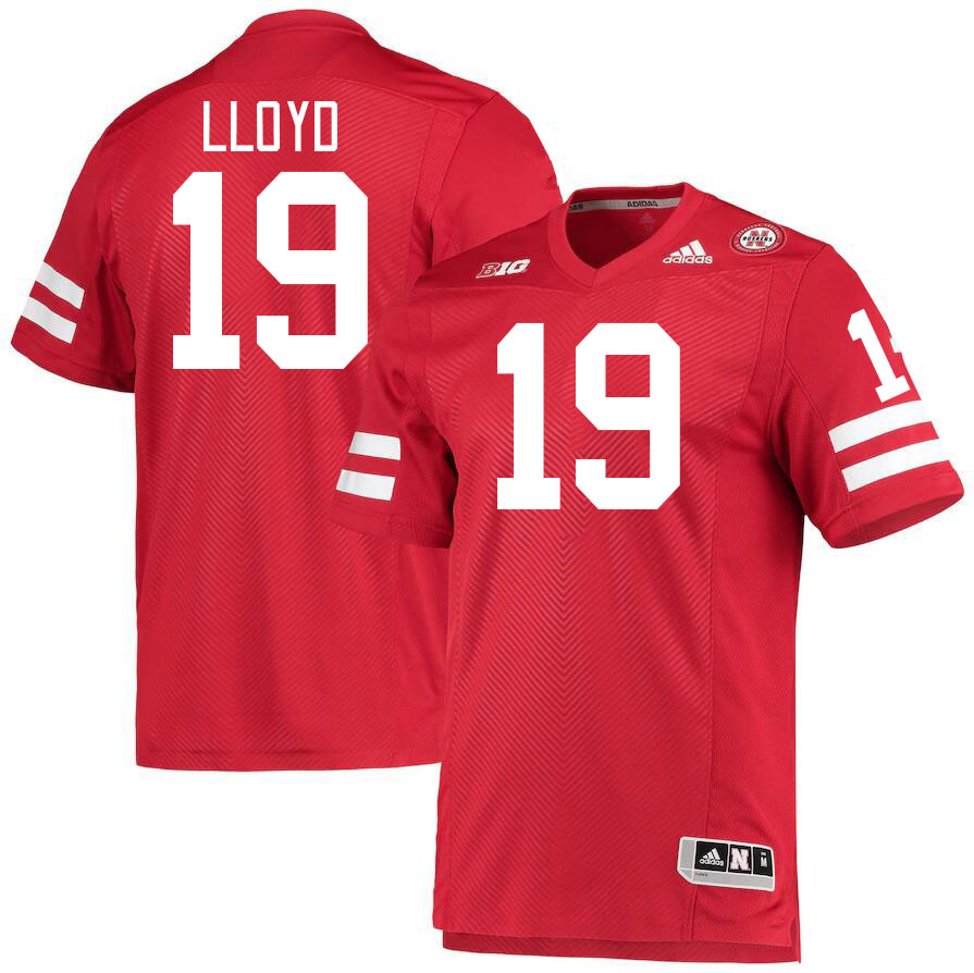 #19 Jaylen Lloyd Nebraska Cornhuskers Jerseys Football Stitched-Red